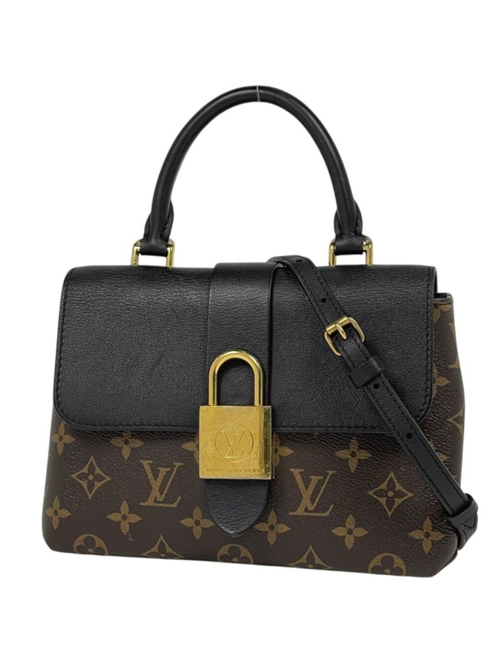 Louis Vuitton Locky BB Handbag 2-Way Monogram Brown Noir